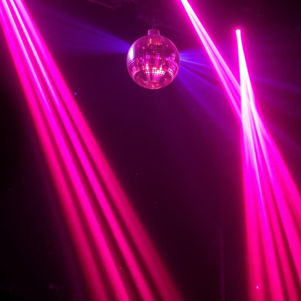 Pinke Rave-Lichter beim Only Girls Rave Stuttgart